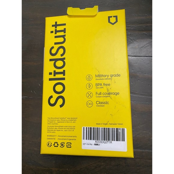 RHINOSHIELD SolidSuit iPhone 14 Pro Gray - Picture 2 of 2